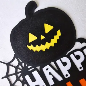 Decoración de Torta Halloween Calabaza Brillo Papel Cake Topper Fiestas Suministros