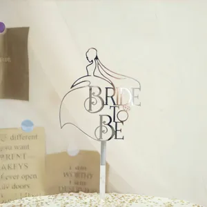 Acrylic Bride to Be Cake Topper Wedding Bridal Shower Party Decoration Cake Insert Supplies