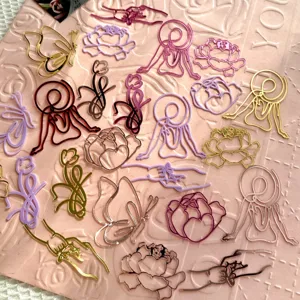 Acrylic line art cake toppers set for Women's Day, Mother's Day, and floral party decor.