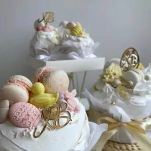 Easter acrylic cake topper set bunny egg cupcake decorations for holiday party dessert decor