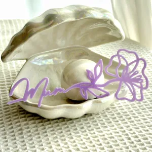 Adorno de pastel de acrílico Mum flor para el Día de la Madre, decoración elegante.