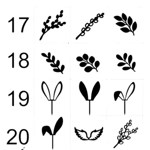 Easter bunny plant silhouette cake topper style catalog detail view display option