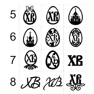 Easter bunny egg acrylic cake topper detail view template design catalog options
