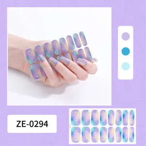 Tiras de pegatinas de uñas con purpurina y diseño estrellado para una manicura perfecta.