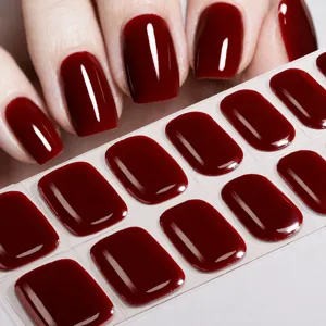 UV-vrije Gel Nagelwraps Effen Kleur Plaknagels Waterdicht Langdurig Kunstmatige Nagelkunst Stickers Voor Vrouwen Dagelijkse Manicure