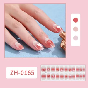 Pegatinas de uñas con corazón degradado pegatinas autoadhesivas de manicura set nuevo