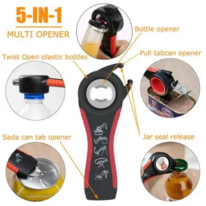 5-in-1 multi opener manual bottle cap remover kitchen tool jar sealer release device