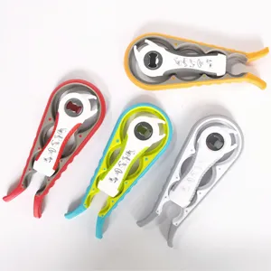 Multi-function 4-in-1 jar opener bottle opener kitchen tool set colorful anti-slip design tool