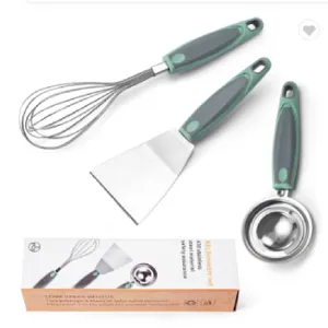 Utensilios de Cocina de Acero Inoxidable Herramienta de Repostería Batidor de Huevos Separador de Clara Espátula Set