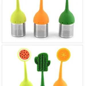 Infuseur à thé créatif en silicone et acier inoxydable pour thés en vrac charmant
