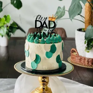 Topper per torta in acrilico Festa del Papa design papa re decorazione torta compleanno