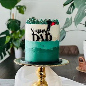Topper per torta in acrilico festa del papà Super Dad supereroe decorazione festa