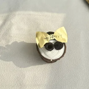 Topper per cupcake in acrilico dorato con scritta Festa del Papa per feste festa