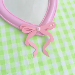 Decoración de pastel con lazo de papel rosa, diseño de doble capa para fiesta de cumpleaños.