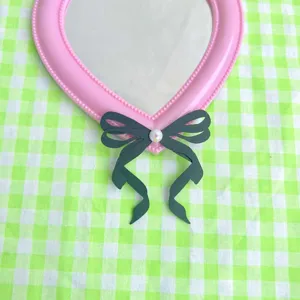 Adorno de pastel con lazo de papel verde oscuro y perla para fiesta de cumpleaños infantil