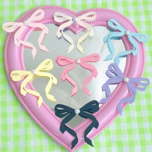 Adorno para pastel con lazo doble capa papel decoraciones fiesta postre set