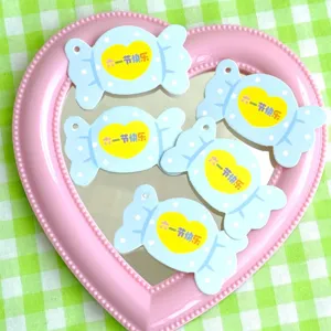 Adorno de pastel de papel de caramelo azul para fiesta infantil decoracion bonita de postre