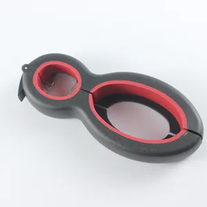 Apribottiglie e barattoli da cucina multifunzionale 6 in 1, design antiscivolo pratico.