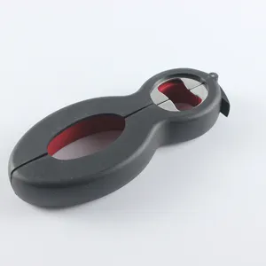 Apribarattoli multifunzione con impugnatura ergonomica, pratico utensile da cucina.