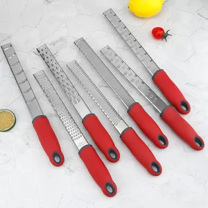 Multifunctional Stainless Steel Cheese Grater Kitchen Lemon Zester Chocolate Grater with Non-Slip Handle