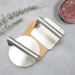 Stainless Steel Burger Patty Press Heavy Duty Round Square Heart Pressing Tool For Kitchen Cooking BBQ