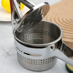 Edelstahl Kartoffelstampfer Manueller Kartoffelstampfer Fruchtentsafter Küchenwerkzeug Multifunktionaler Presse