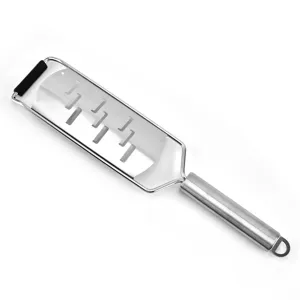 Stainless steel cheese grater multifunctional kitchen zester tool for cheese and ginger.