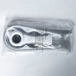 Multi-functional jar opener and bottle tool set for kitchen and home use white grey plastic