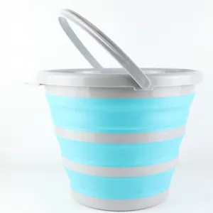 Portable collapsible bucket for outdoor fishing, car washing, and daily home storage.