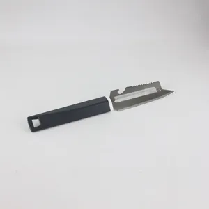 Multifunctional stainless steel fruit vegetable peeler kitchen gadget with black handle