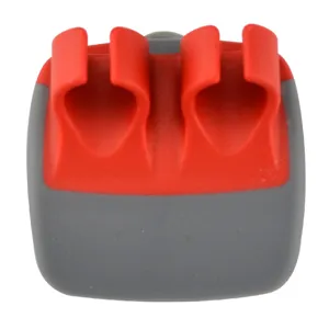 Éplucheur de fruits de doigt créatif en acier inoxydable mini gadget de cuisine rouge gris