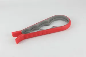 Multifunktionaler 4-in-1 Glasöffner, robustes Küchenwerkzeug für einfache Flaschenöffnung.
