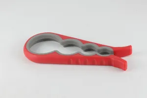 Multifunktionaler 4-in-1 Dosenöffner Detailansicht, ergonomisches rutschfestes Küchenwerkzeug.