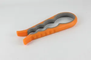 Mehrfunktionaler 4-in-1 Flaschenoeffner, Glasoeffner, rutschfester Deckelloeser Werkzeug.