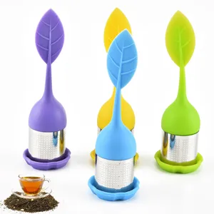 Infuseur à Thé en Silicone Plante Créative Feuille Bonhomme de Neige Arbre de Noël Filtre à Thé en Vrac Accessoires de Cuisine