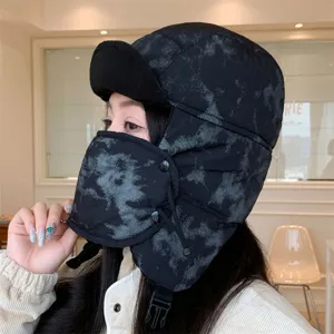 Berretto invernale termico con maschera facciale integrata antivento per donna