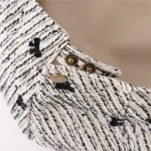 Chapeau seau en tweed détail bouton pression mode décontracté chic accessoire hiver