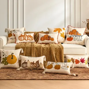 Set copricuscino zucca autunno ringraziamento per divano soggiorno decorazione casa.