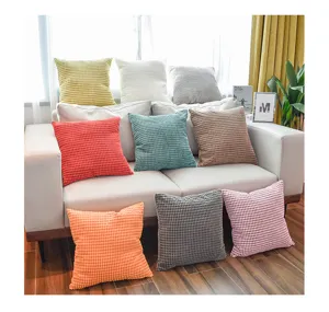 Corduroy sofa throw pillow cover Nordic style square cushion case for living room
