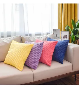 Modern corduroy throw pillow cover nordic style soft corn grain couch cushion case for home