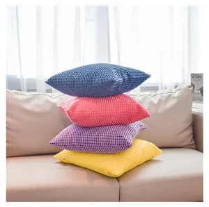 Corduroy throw pillow set, modern soft sofa cushion, nordic living room home decor.