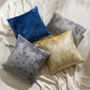Nordic Solid Color Ice Velvet Cushion Cover Luxury Velvet Sofa Throw Pillow Case