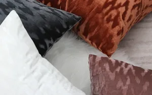 Housse de coussin en velours avec motif vague, douce taie d'oreiller pour la maison.