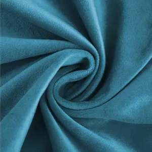 Blue velvet cushion cover fabric detail texture soft material close up abstract look