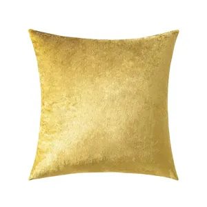 Luxury velvet throw pillow cover, Scandinavian solid color cushion case for sofa bedroom decor.