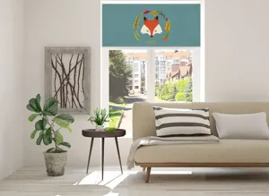 Fuchs muster verdunkelungrollo vorhang fuer wohnzimmer fenster dekoration stueck