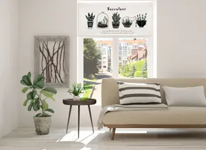Sukkulenten Motiv Türvorhang, japanischer Stil Verdunkelung Vorhang für Zimmer Dekoration.