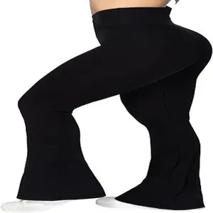 Schwarze Schlag-Yogahose Detail, figurbetonte Fitness Leggings mit hohem Bund und Push-up.