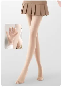 Damen hautfarbene seidige Feinstrumpfhose elastische glatte Strumpfhose atmungsaktiv