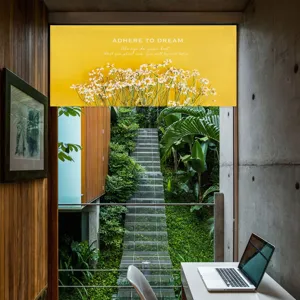 Stile Ins Stampa Floreale Botanica Tenda Corta Oscurante Tenda per Porta con Nastro Magico Per Cucina Soggiorno